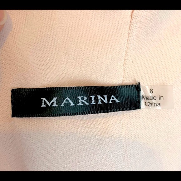 *FIRM* Marina Women's Shirred Gown “blush” soft pink formal dress size 6 - Picture 5 of 5